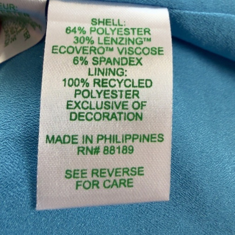 Lilly Pulitzer Blue Soutache Trim Shift Dress Sleeveless Split Neck‎ Size 0 - Picture 8 of 10